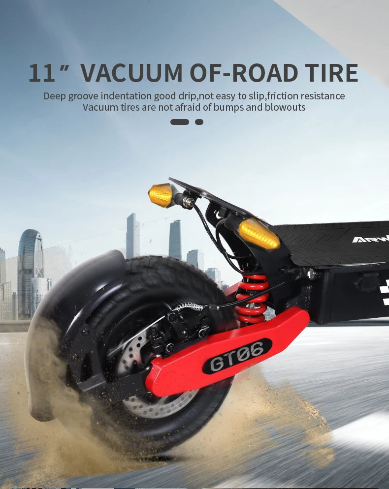 Arwibon GT06 1200W Foldable Electric Scooter 25 MPH Top Speed