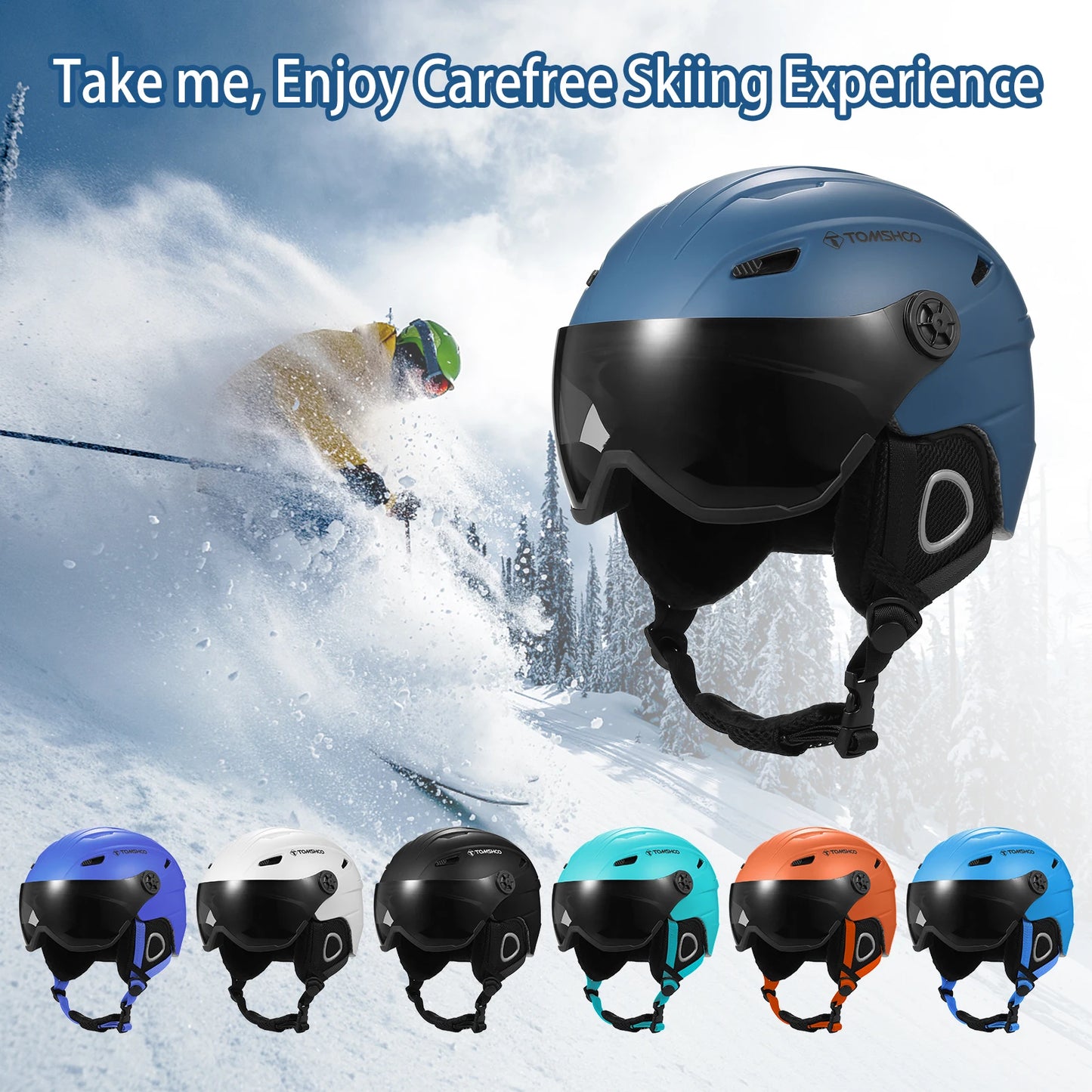 Snow Sport Helmet With Removable Liner And Ear Pads