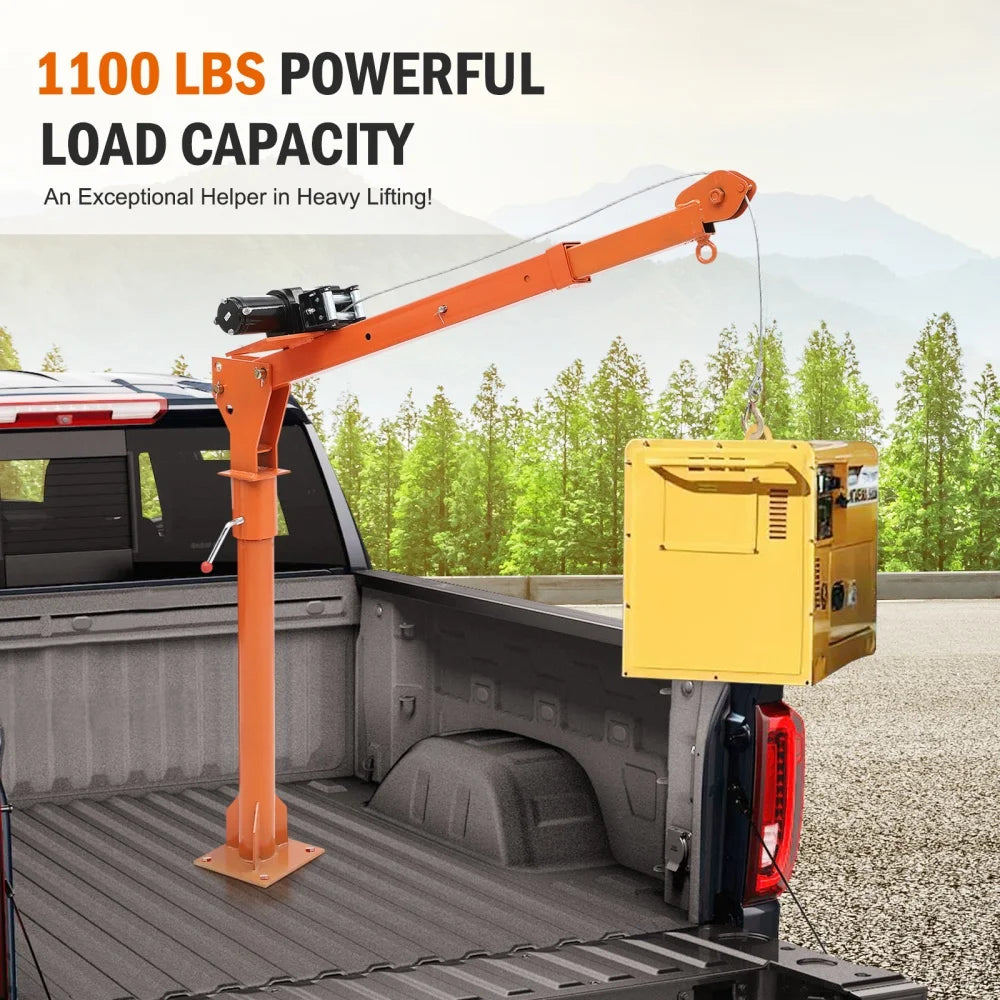 HiMISS Electric Trailer Dolly Truck Crane Hoist With Winch
