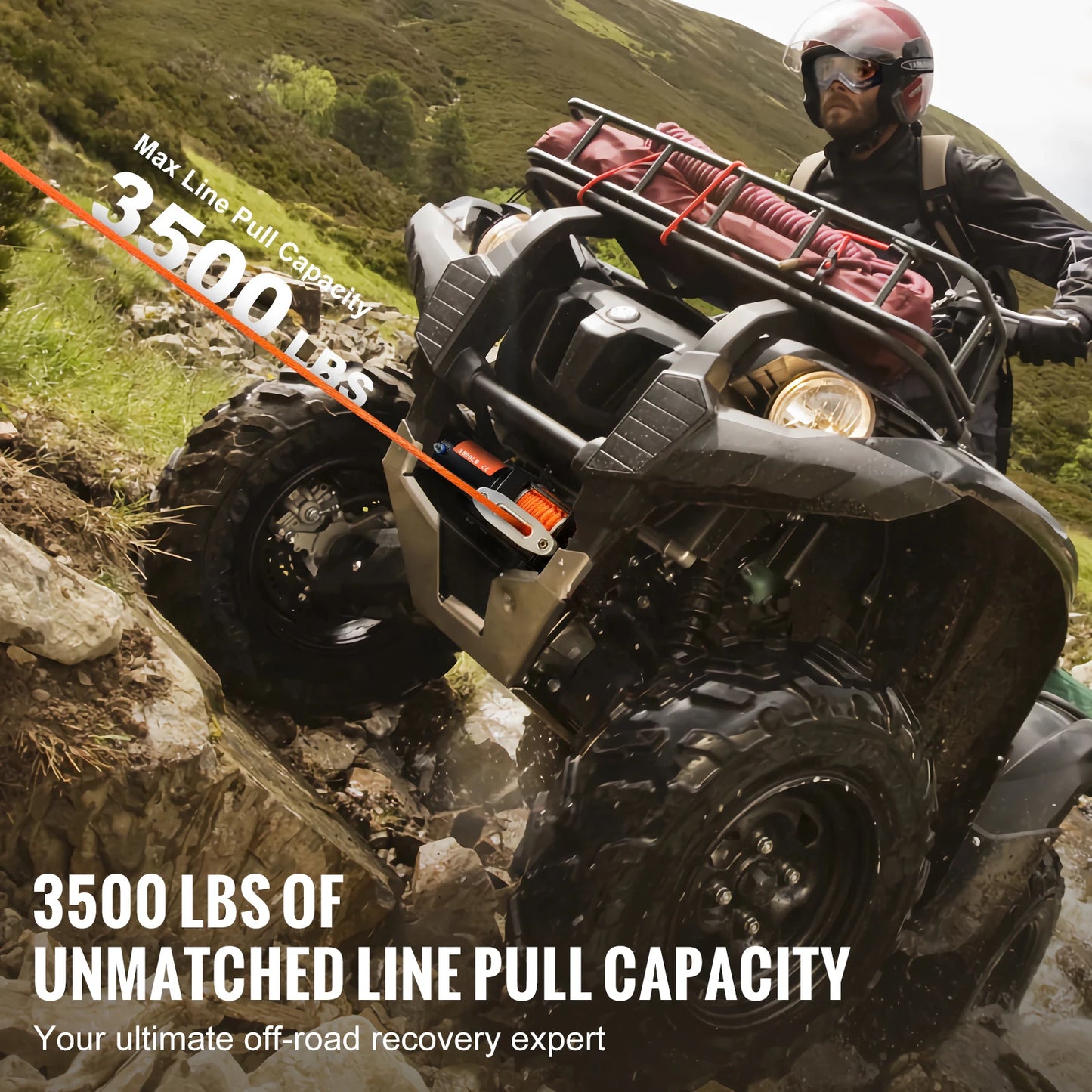 Succebuy 3500 Lbs Electric Winch For ATV UTV IP55 Waterproof