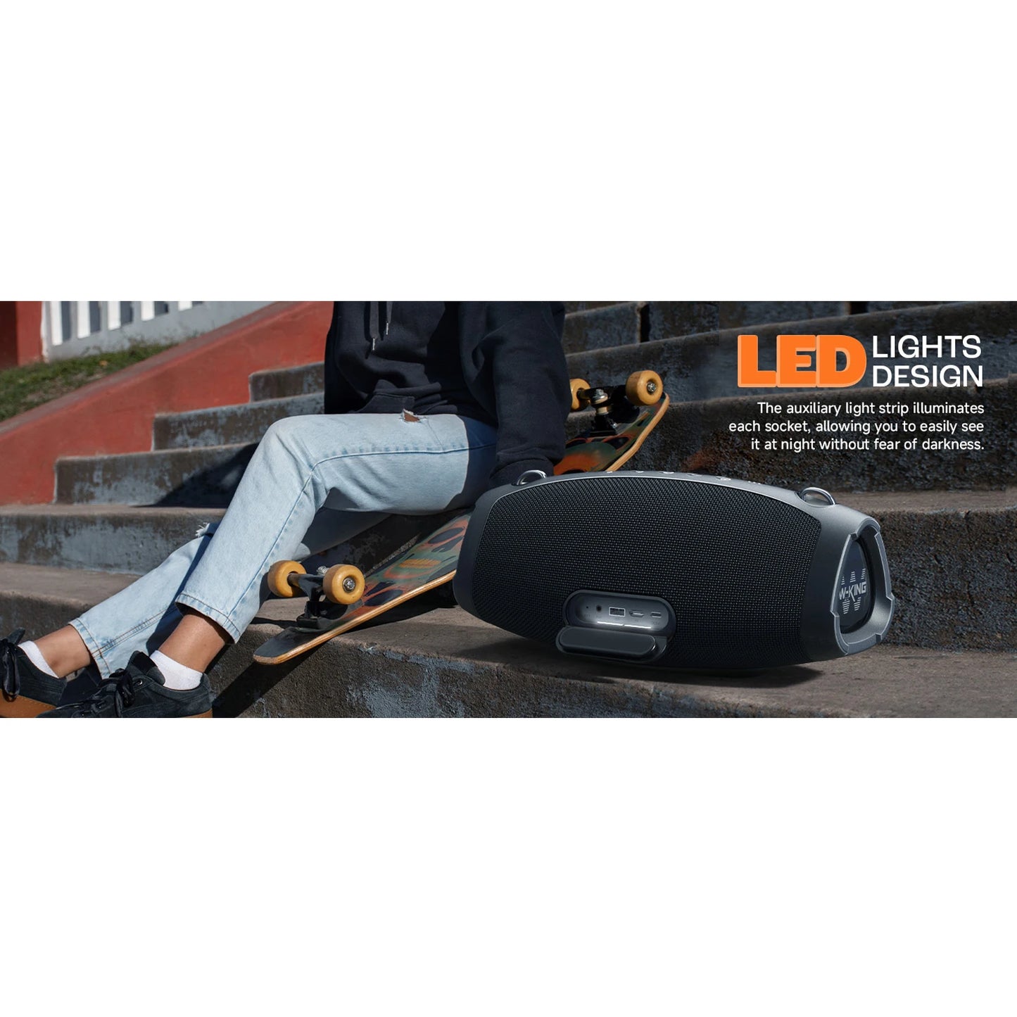 W-King X10 Portable Bluetooth Speaker With Heavy Bass And Waterproof