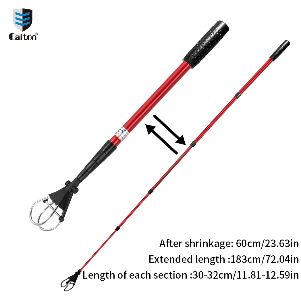 Caiton Golf Ball Retriever, Telescopic Aluminum Shaft, Lightweight and Durable, Easily Retrieve Balls, Save Time and Enjoy Golf