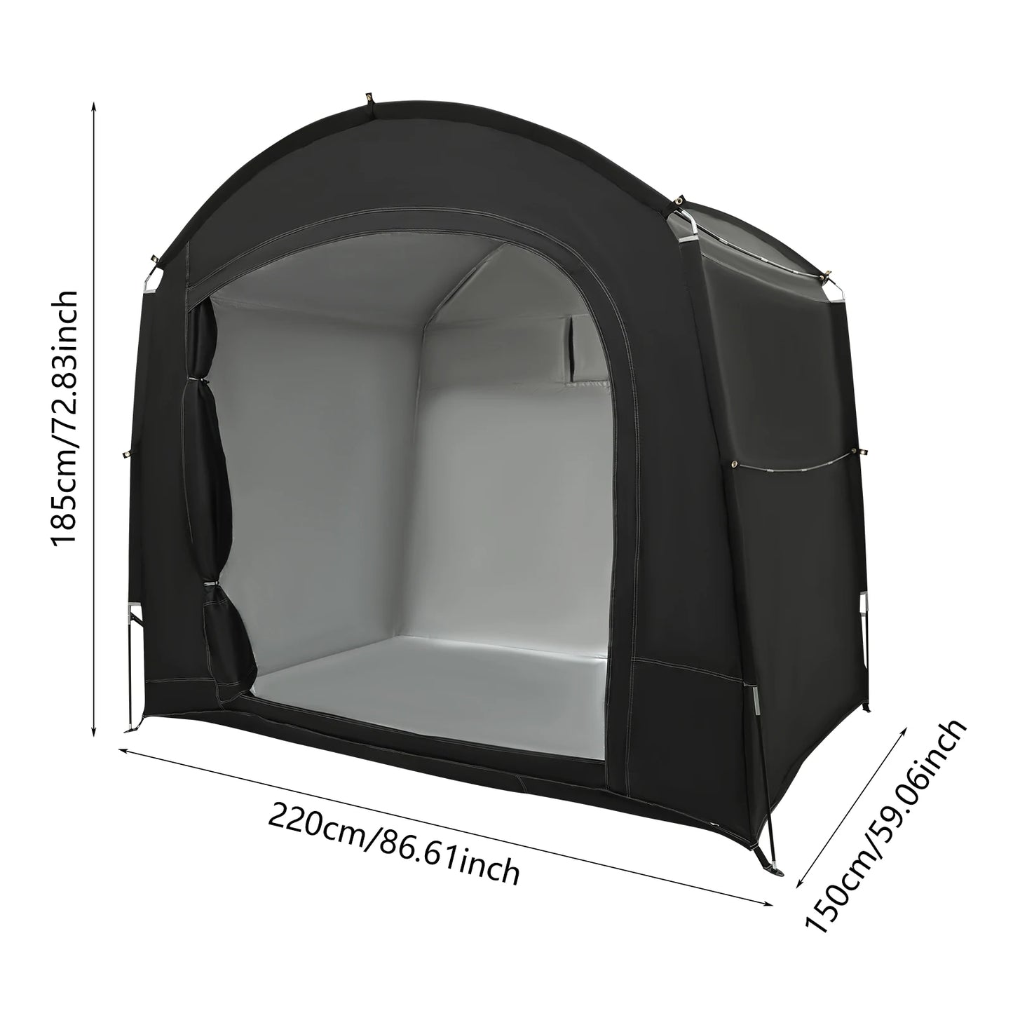 Portable Waterproof Bike Storage Shed For 1 To 4 Bikes