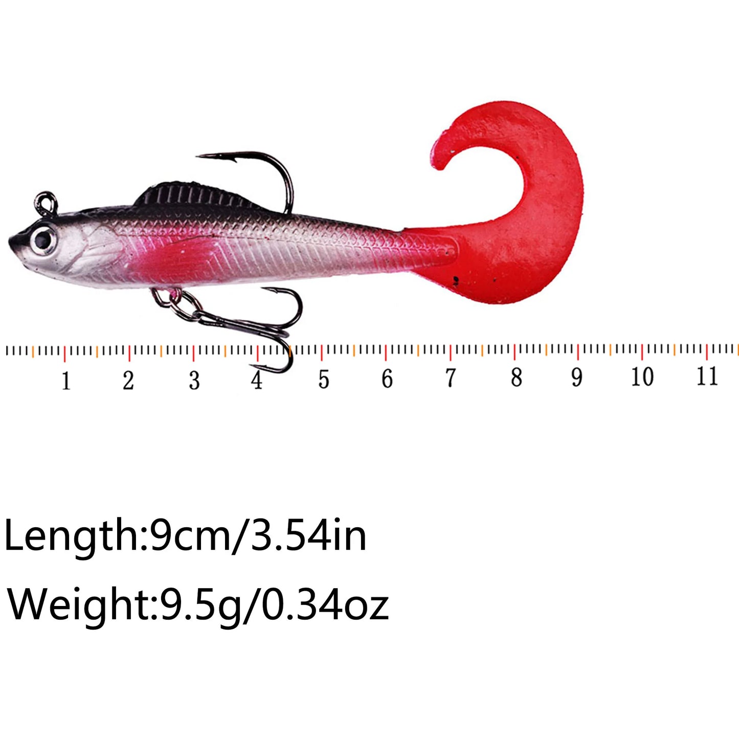 Six Piece Wobblers Soft Silicone Fishing Lures For Sea Bass