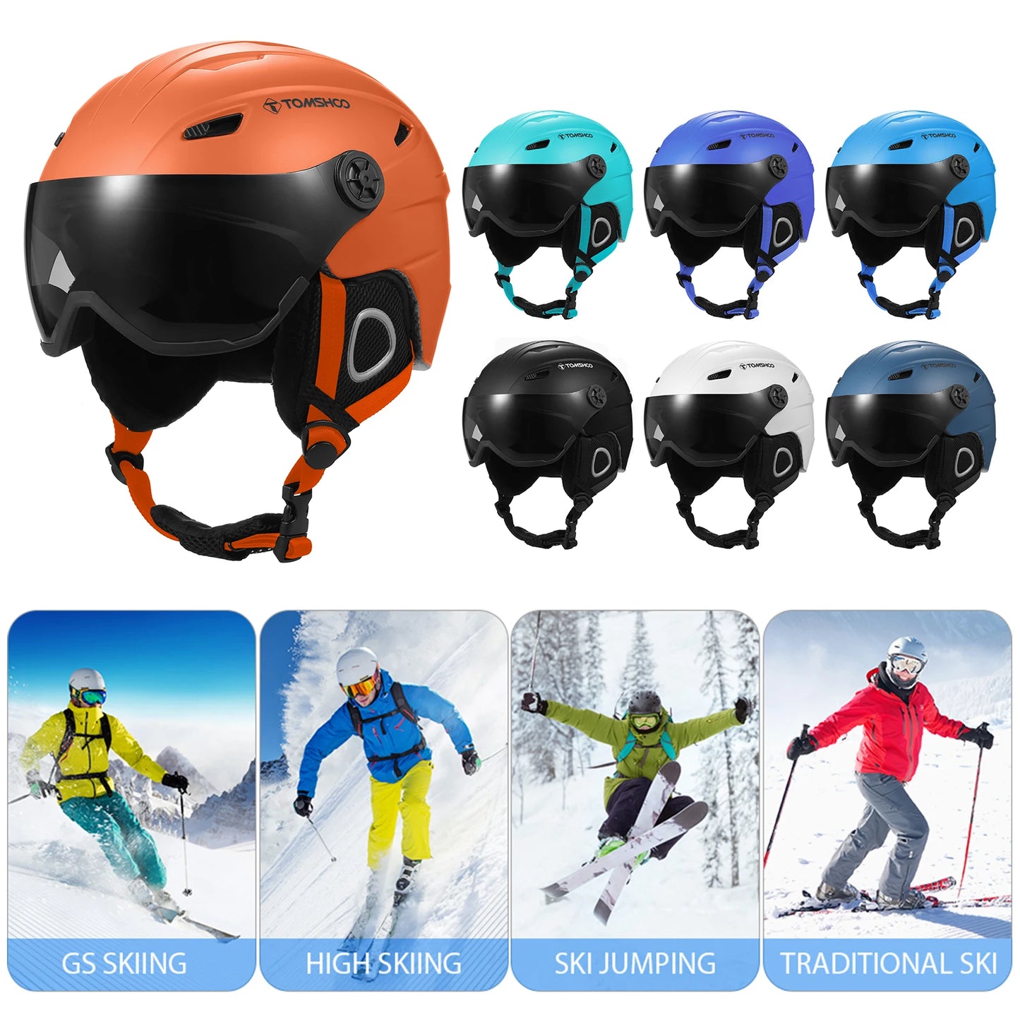 Snow Sport Helmet With Removable Liner And Ear Pads