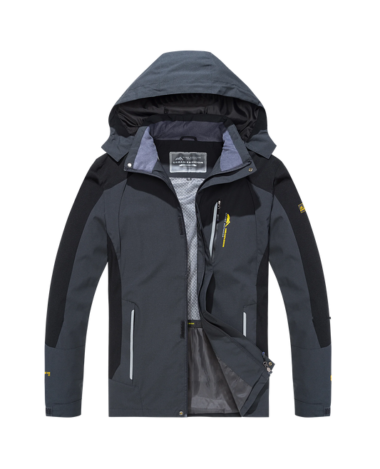 NONECN Men's Waterproof Hiking Jacket Windproof Outdoor Coat For Trekking