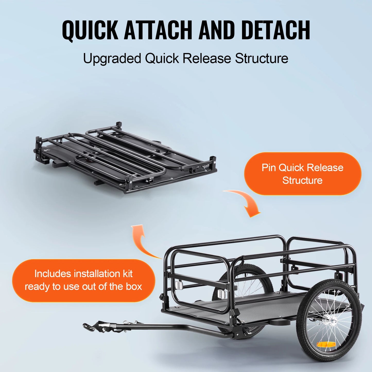 Bike Cargo Trailer Foldable Wagon Cart