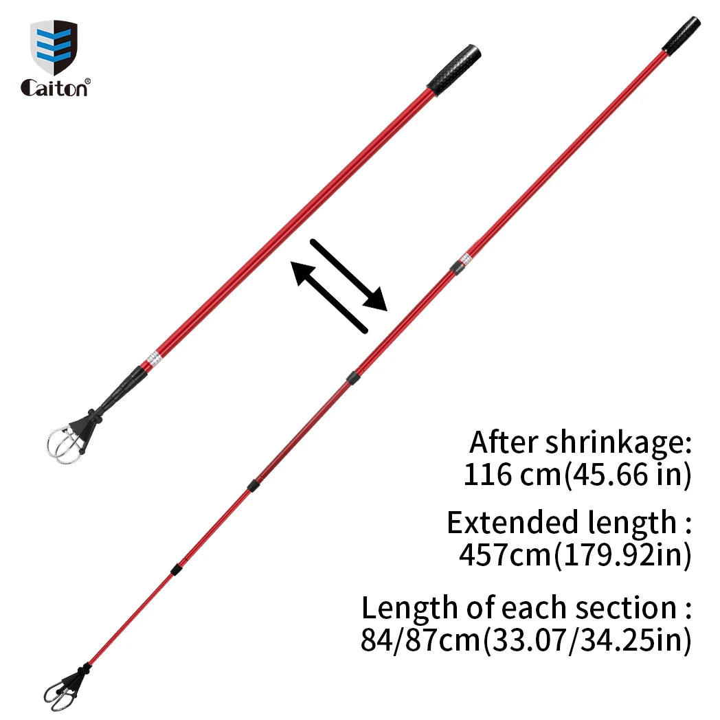 Caiton Golf Ball Retriever, Telescopic Aluminum Shaft, Lightweight and Durable, Easily Retrieve Balls, Save Time and Enjoy Golf