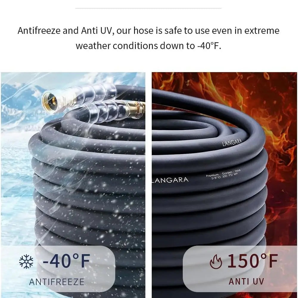 Heavy Duty Premium Garden Hose With Hybrid Rubber Swivel