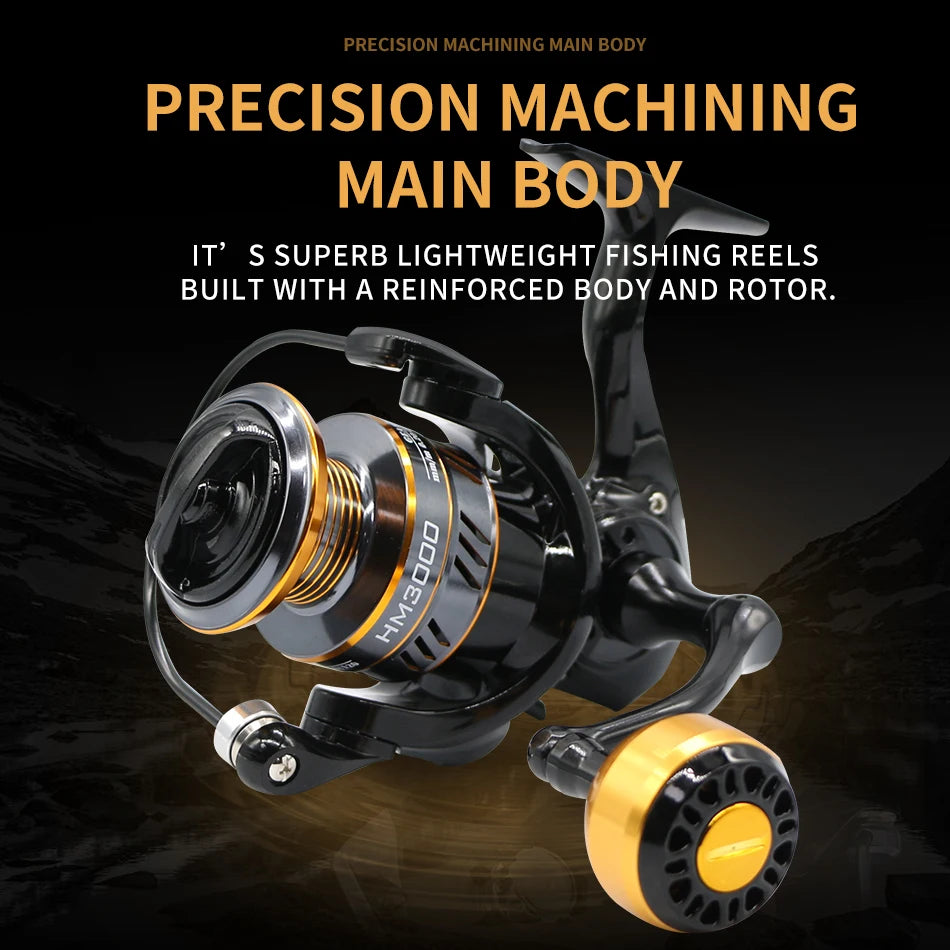 Rooblinos Spinning Reel 10kg Max Drag Gear Ratio 5.2