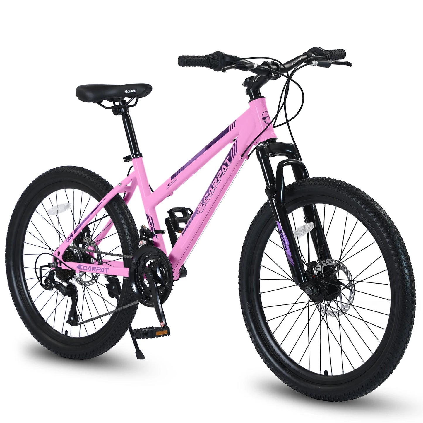 Ecarpat Women's Mountain Bike With Front Suspension And Disc Brakes