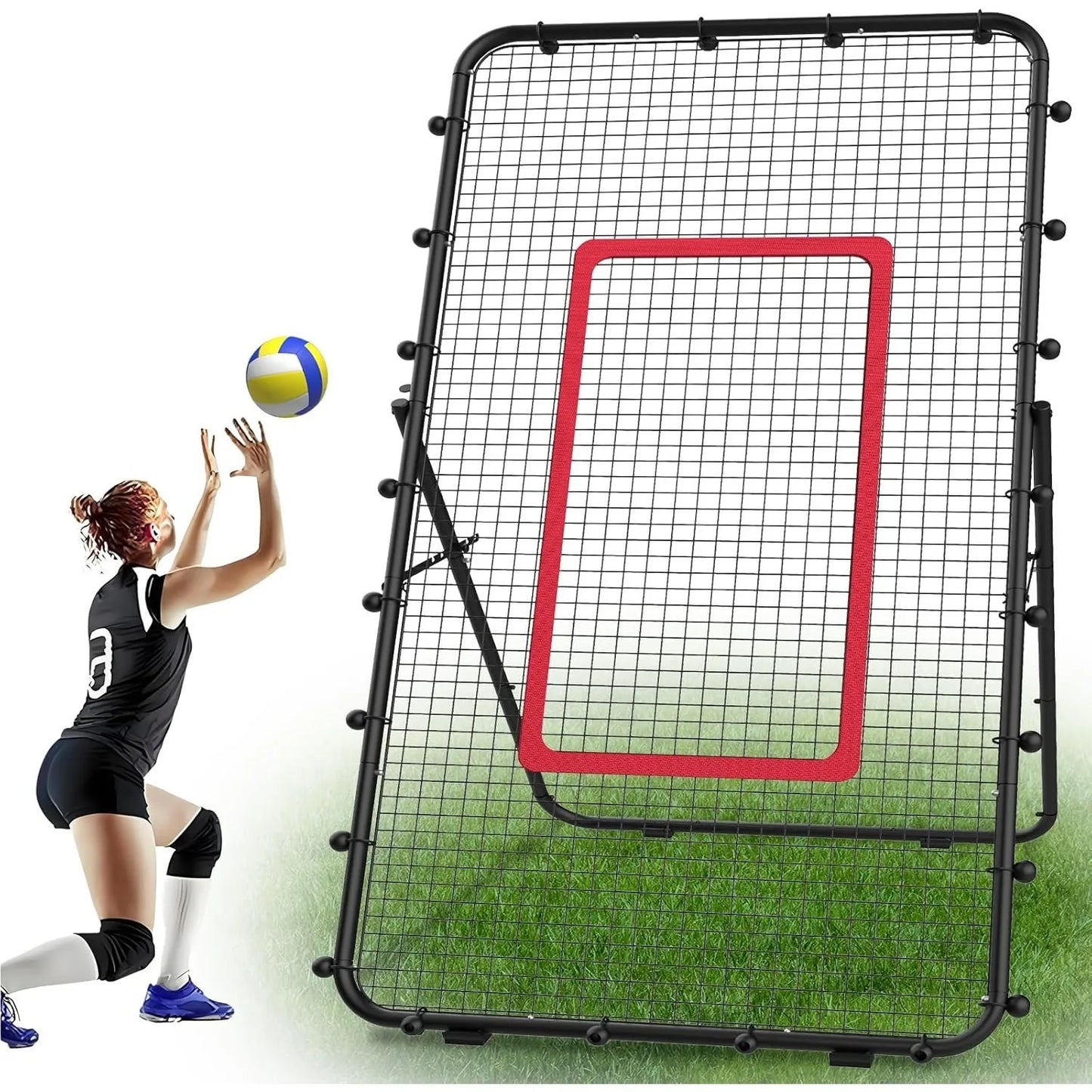 Adjustable Volleyball Net And MultiSport Rebounder For Practice