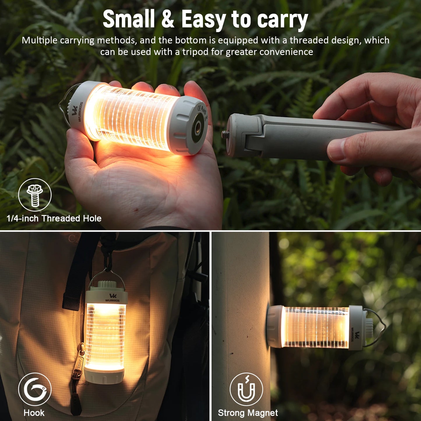 Wurkkos CL01 Rechargeable RGB LED Lantern Power Bank