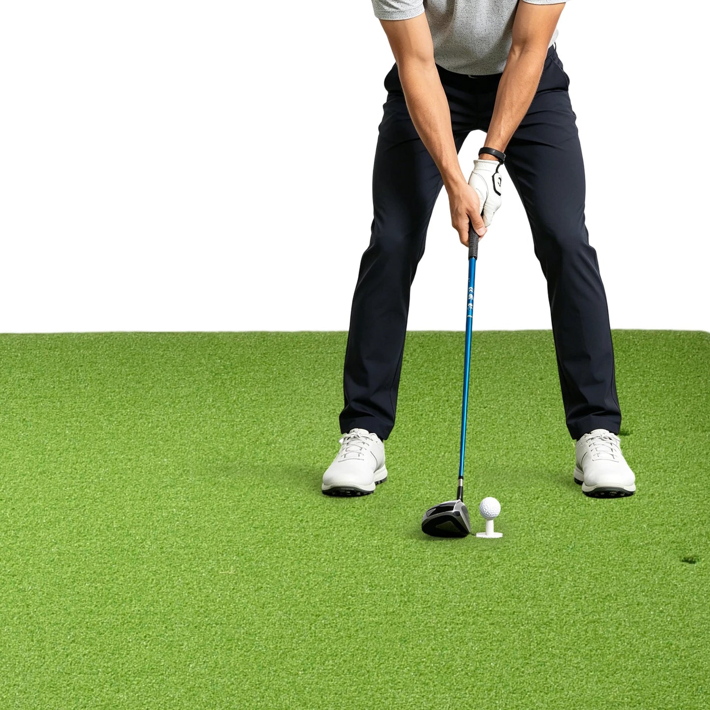 5x4ft Golf Hitting Mat with Balls and Tees Complete Practice Training Aid for Outdoor Indoor Use Heavy Duty Artificial Turf for Backyard Chipping Garage Driving Range Simulator Shock Absorbing Anti Slip Base