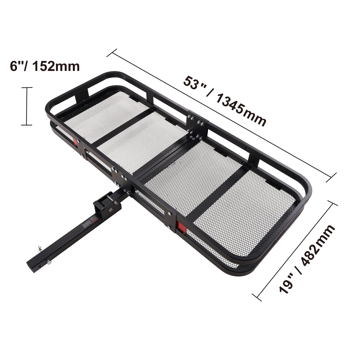 SucceBuy Aluminum Hitch Cargo Carrier Basket For Truck Camping