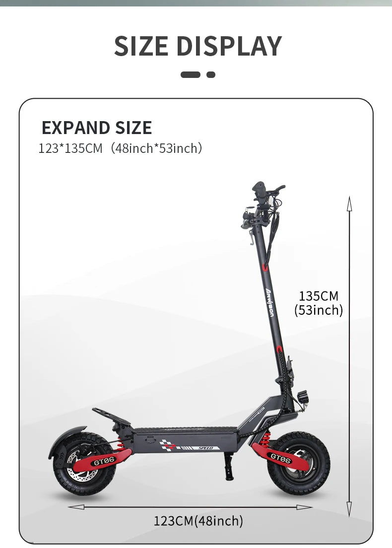 Arwibon GT06 1200W Foldable Electric Scooter 25 MPH Top Speed