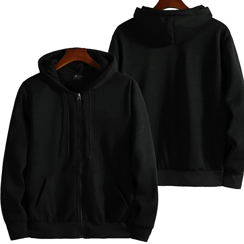 Men's Zipper Hoodie Sweatshirt Autumn Winter Casual Wear