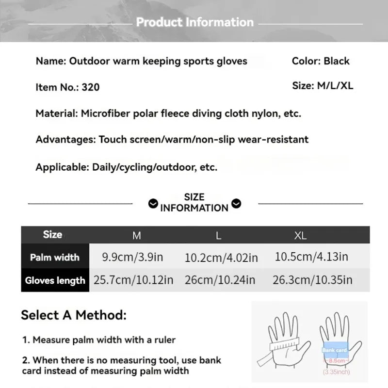 NONECN Winter Warm Gloves Touchscreen Windproof Waterproof for Men Women
