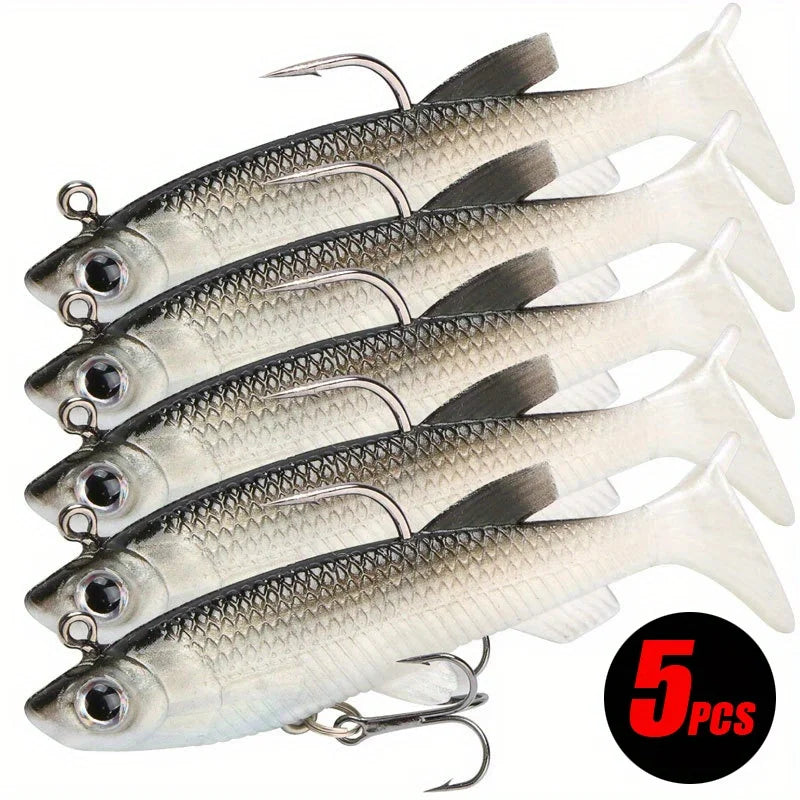 Realistic Soft Bait Lure Kit 5Pcs For Freshwater Fishing