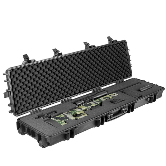 SucceBuy Hard Rifle Case With Casters For Long Guns