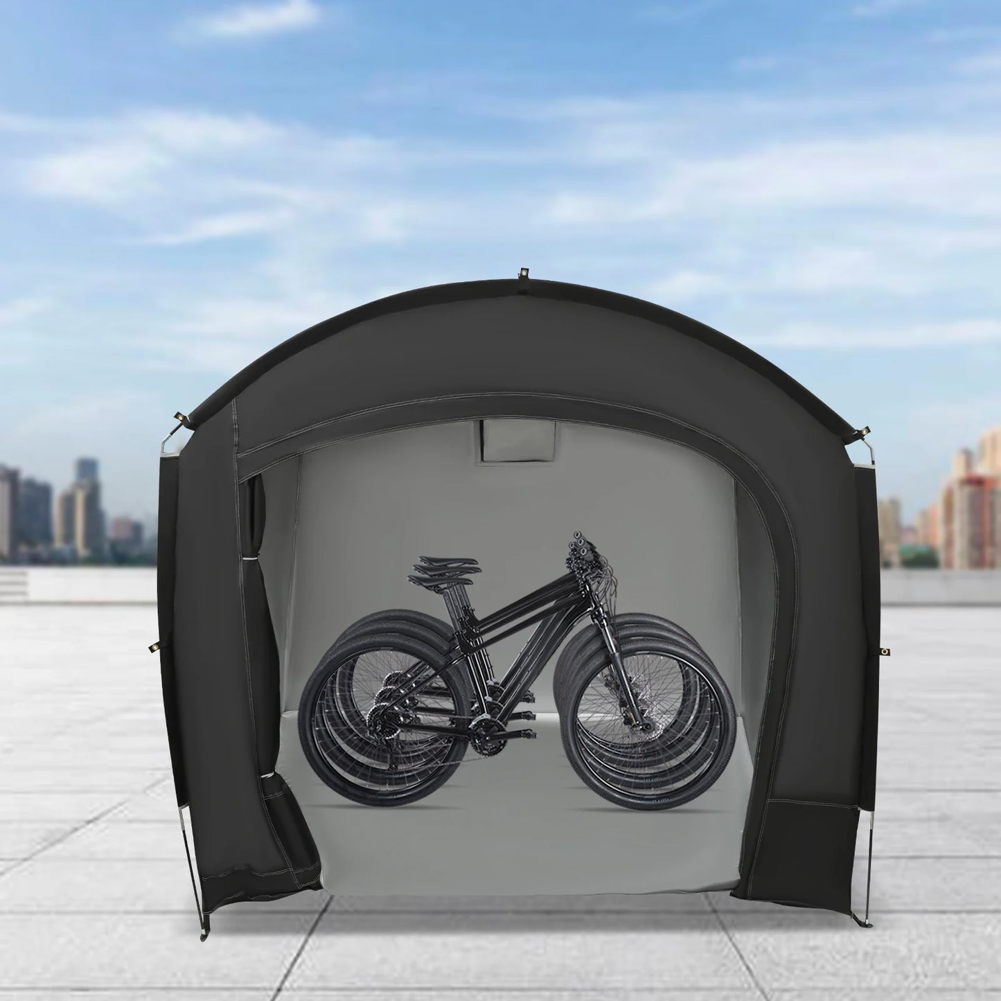 Portable Waterproof Bike Storage Shed For 1 To 4 Bikes