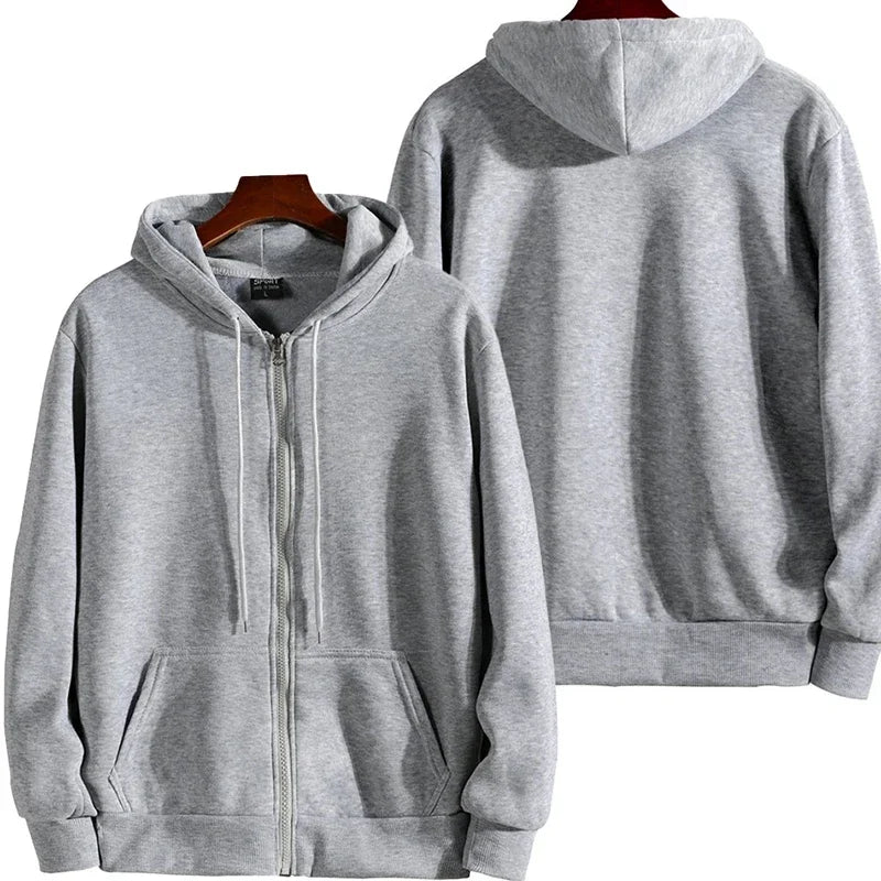 Men's Zipper Hoodie Sweatshirt Autumn Winter Casual Wear