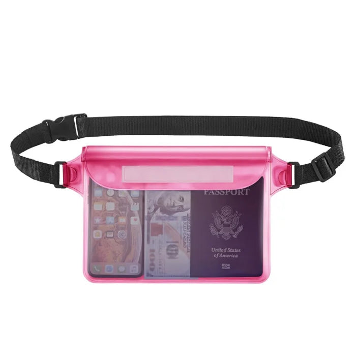 Waterproof Phone Pouch Portable Diving Waist Pack Adjustable Waist Strap Dry Bag for Beach Swimming Kayaking Boating Fishing