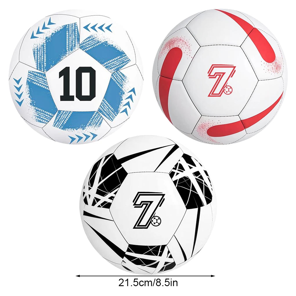 Unique Appearance Football Training PU Soccer Ball Four-layer And Proof Size 5 Machine-Stitched blue