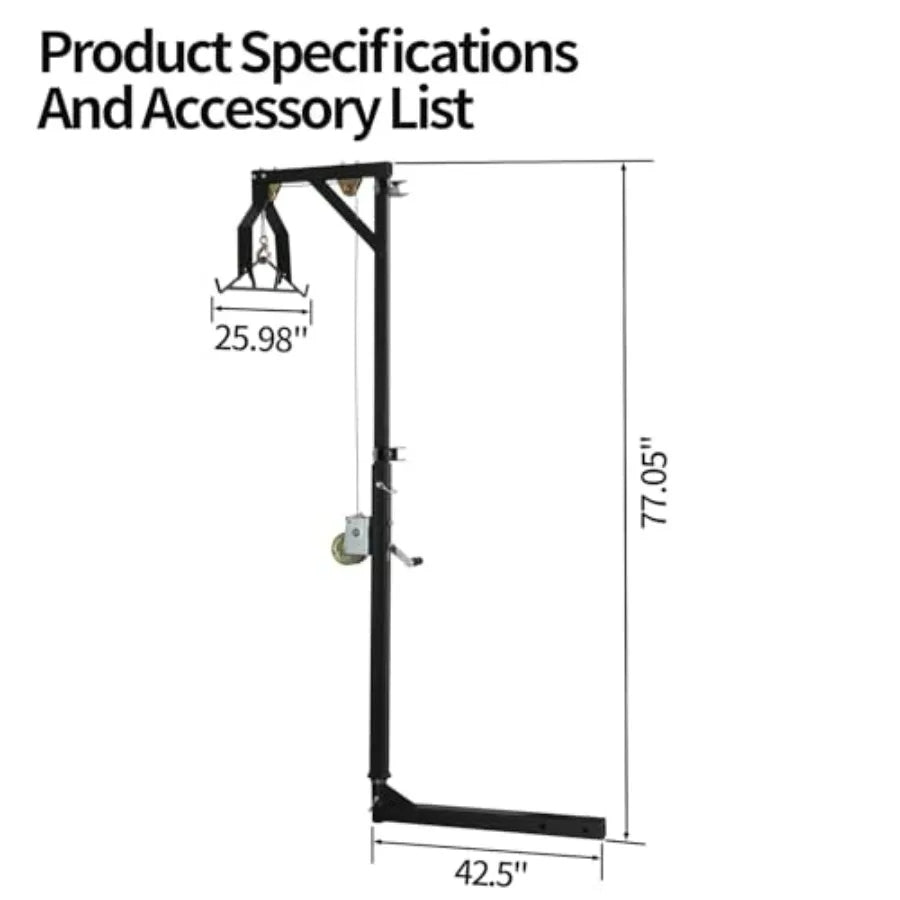 SHXI Hitch Mounted Deer Hoist With Winch Lift Gambrel