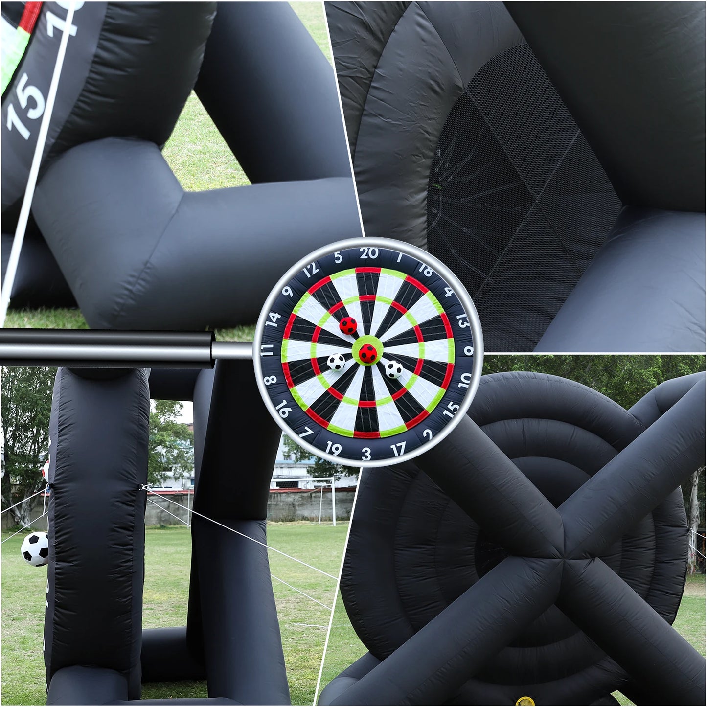 RTS Inflatable Outdoor Soccer Golf Darts Board Set