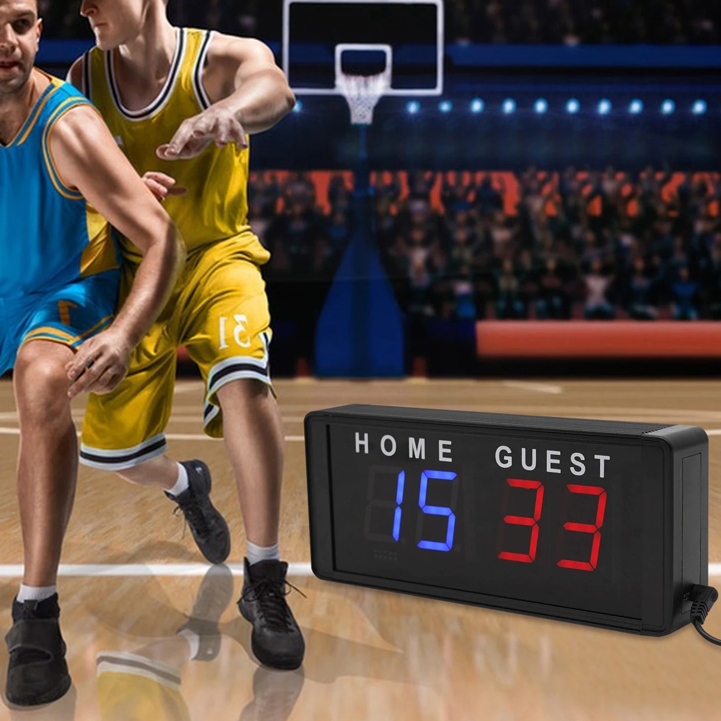 LED 4 Digit Scoreboard With Remote For Badminton, Volleyball