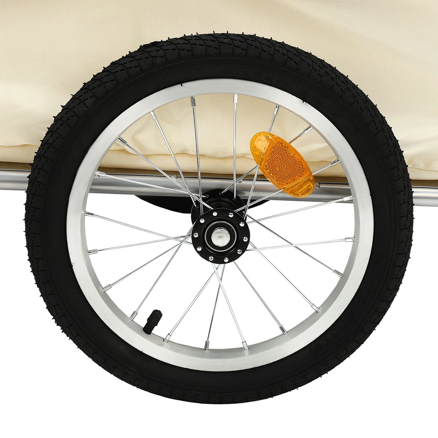 Foldable Bike Trailer With Steel Frame And PVC Wheels