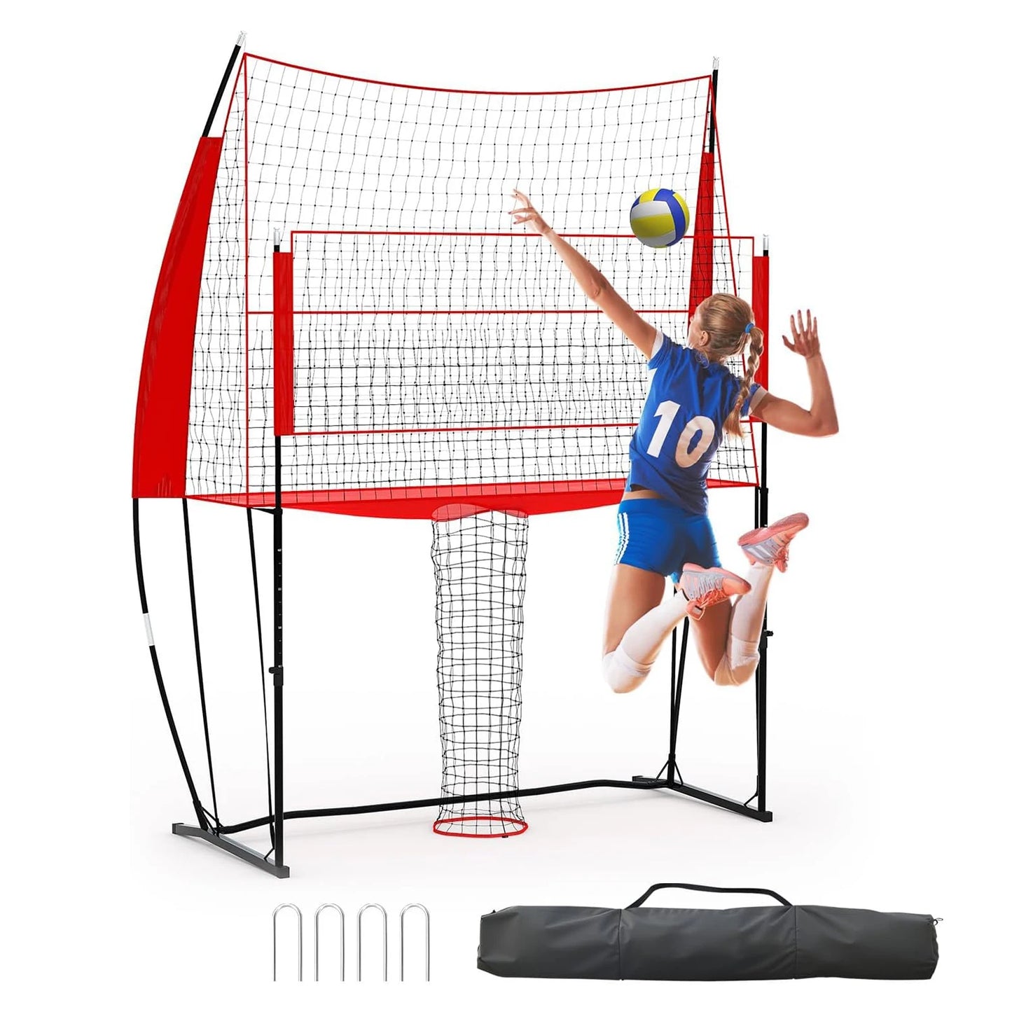HiMISS Volleyball Practice Net Adjustable Height Training Equipment