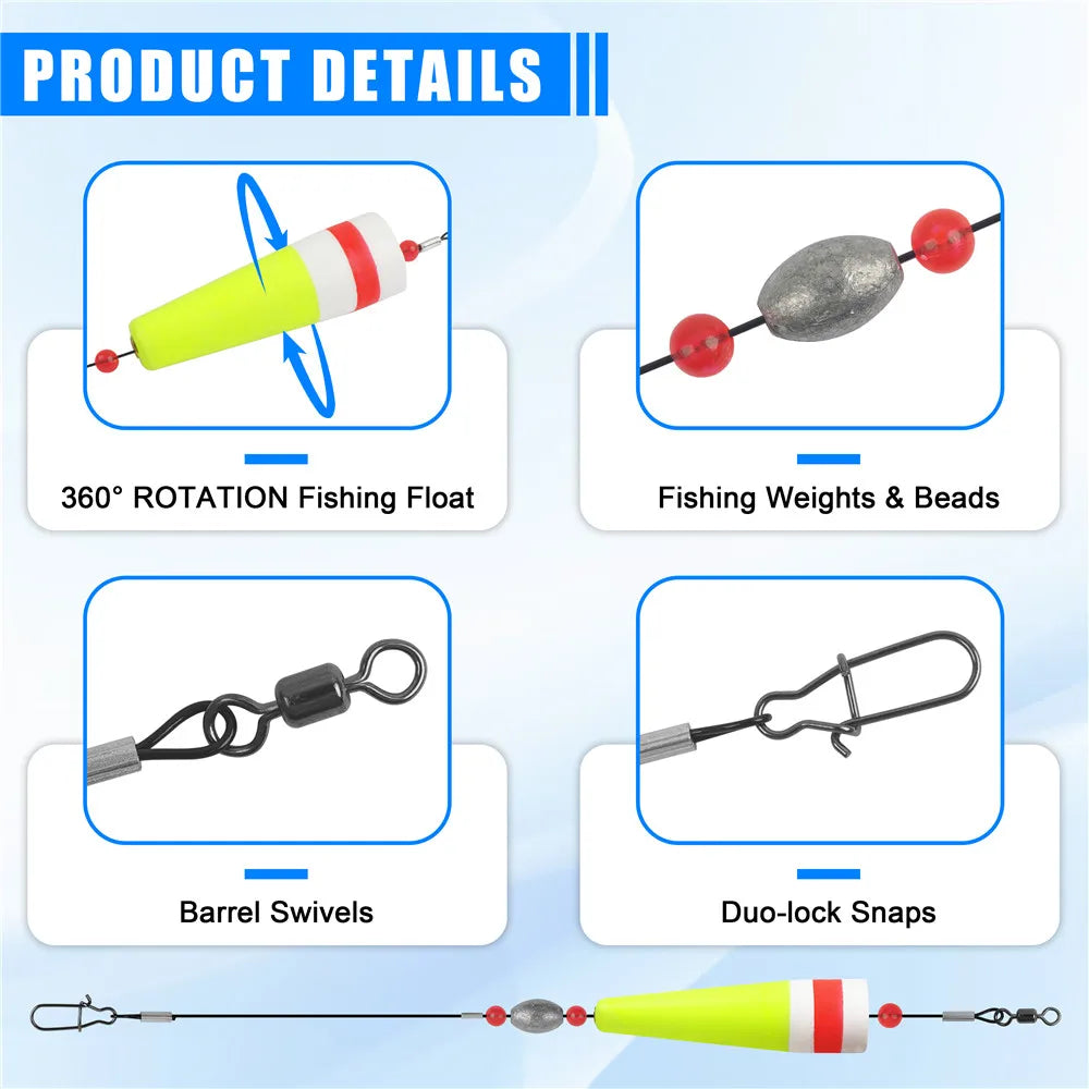 JSHANMEI Fishing Bobbers Popping Corks for Saltwater Float Rig