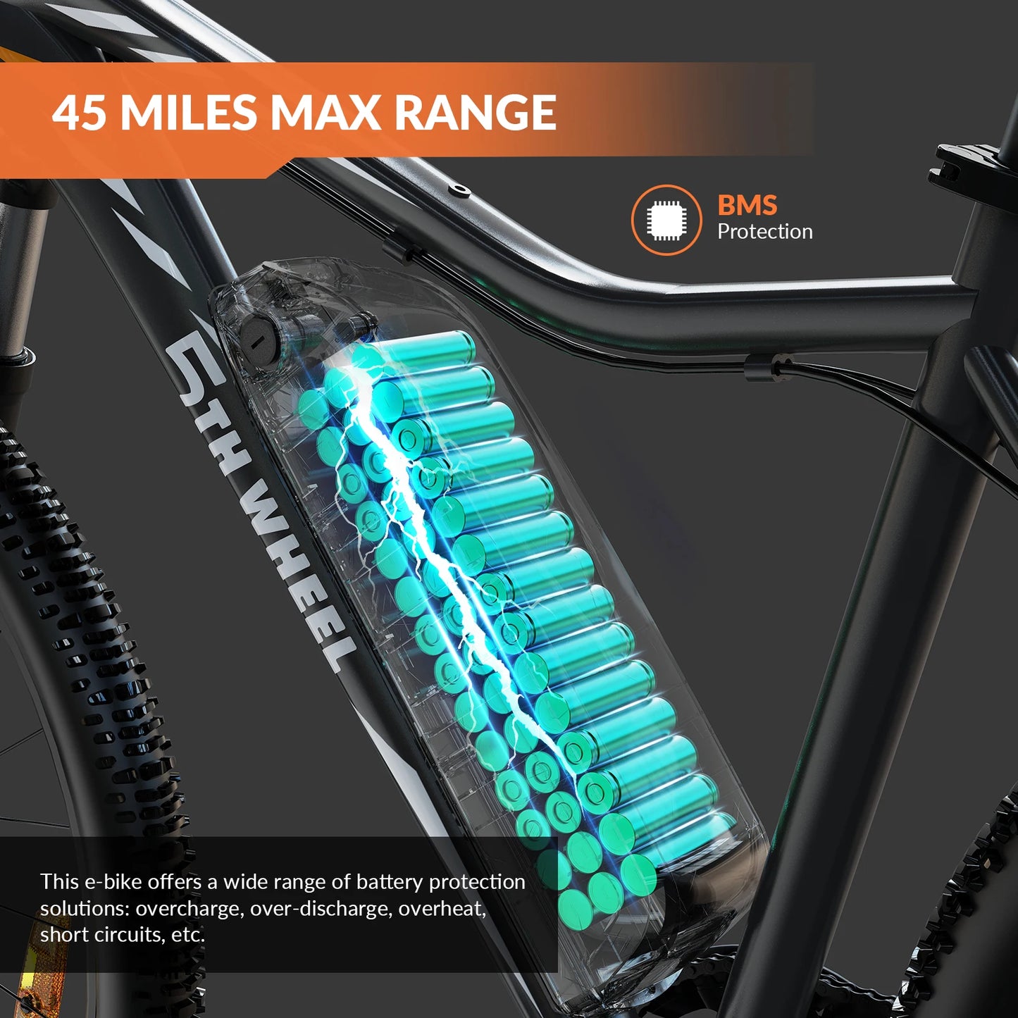 5TH WHEEL AB17 Electric Bike with 700W Peak Motor