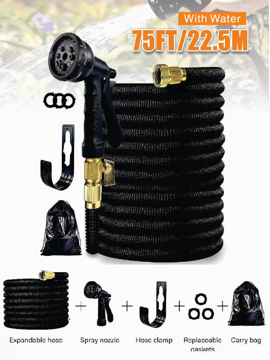 Expandable Garden Hose Kit Flexible Lightweight For Lawn Car Wash